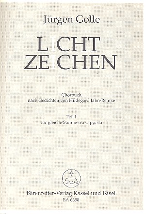 Lichtzeichen Band 1 Chorbuch  für gleiche Stimmen a cappella  Partitur