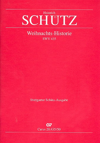 Weihnachts-Historie SWV435 für&nbsp;&nbsp;Soli, gem Chor (SSATTB) und&nbsp;&nbsp;Orchester,   Partitur