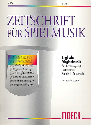 Englische Virginalmusik für  4 Blockflöten (SATB)  Spielpartitur