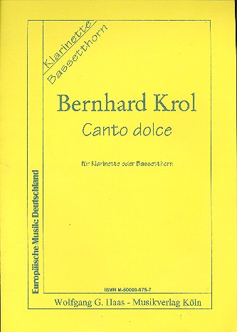 Canto dolce für Klarinette  (Bassetthorn) solo  