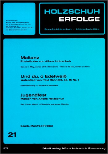 Holzschuh Erfolge Band 21: für&nbsp;&nbsp;Klavier/Akkordeon&nbsp;&nbsp;