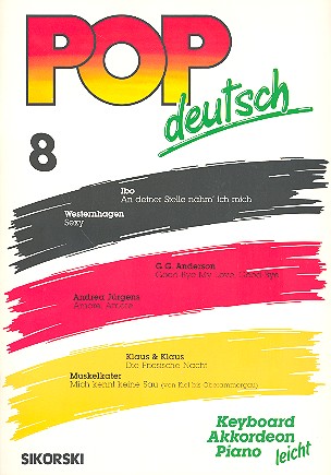 POP DEUTSCH BAND 8: FUER&nbsp;&nbsp;KEYBOARD / AKKORDEON&nbsp;&nbsp;