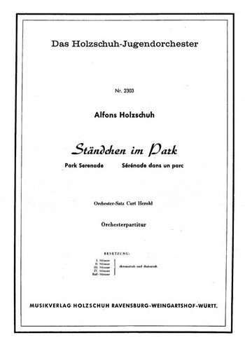 Ständchen im Park  für Akkordeonorchester  Partitur