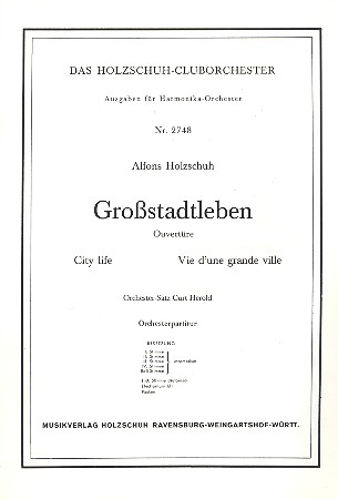 Grossstadtleben Ouvertüre  für Akkordeonorchester  Partitur