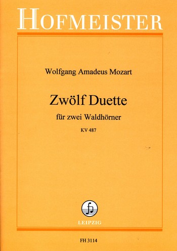 12 Duette KV487  für 2 Waldhörner  