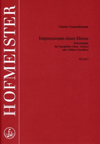 Impressionen eines Hirten  für Sopranblockflöte (Oboe, Violine, Altflöte, Flöte)  