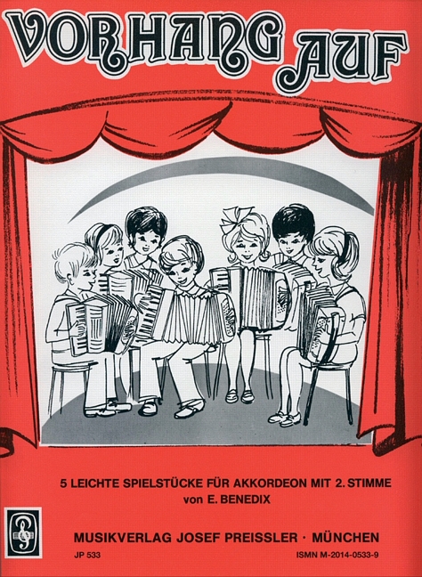 Vorhang auf 5 leichte  Spielstücke für Akkordeon  (mit 2. Stimme ad lib.)