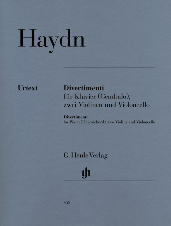 Divertimenti  für Klavier, 2 Violinen und Violoncello  Stimmen