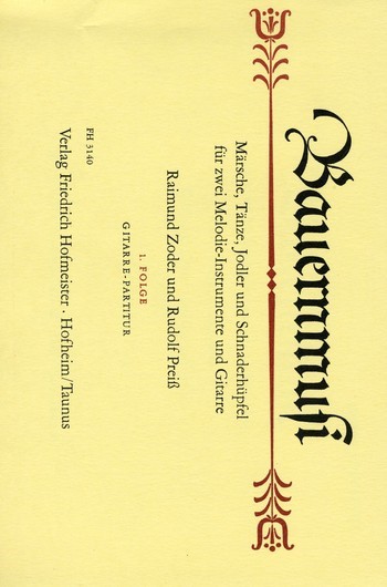 Bauernmusi Band 1  für 2 Melodieinstrumente und Gitarre  Partitur