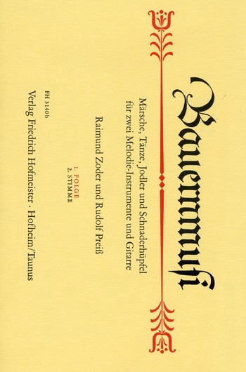 Bauernmusi Band 1 für 2 Melodieinstrumente  und Gitarre  2. Stimme