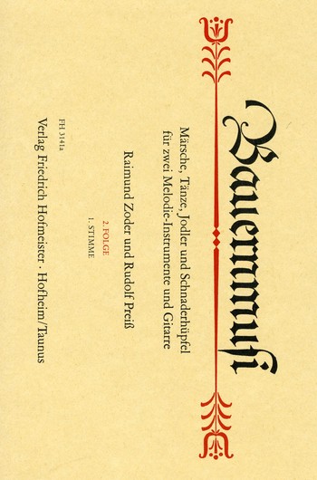 Bauernmusi Folge 2  für 2 Melodieinstrumente und Gitarre  1. Stimme