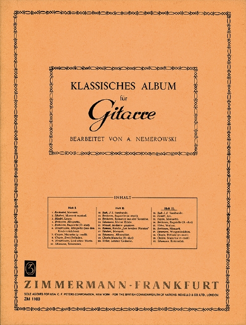 Klassisches Album Band 3&nbsp;&nbsp;für Gitarre&nbsp;&nbsp;