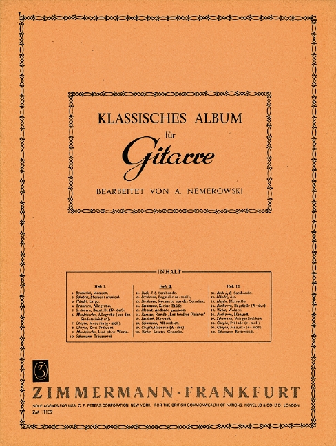 Klassisches Album Band 2&nbsp;&nbsp;für Gitarre&nbsp;&nbsp;