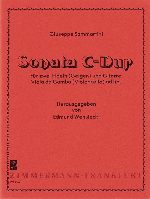 Sonata C-Dur für 2 Fideln und  Gitarre, Viola da gamba ad lib.  