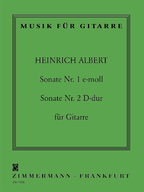 Sonate e-Moll Nr.1 / Sonate D-Dur Nr.2  für Gitarre  