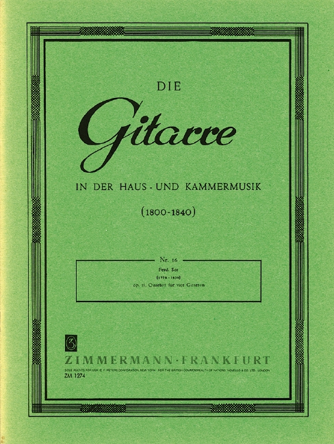 Quartett op.15 für 4 Gitarren&nbsp;&nbsp;&nbsp;&nbsp;