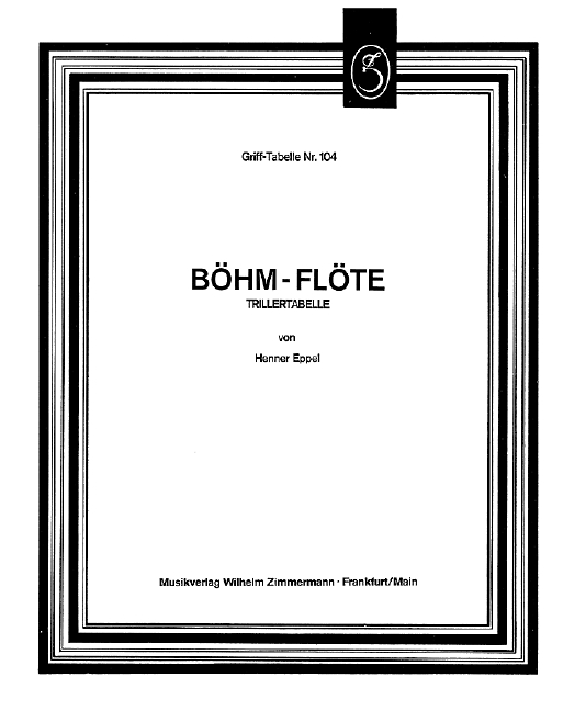 Trillertabelle für Böhm-Flöte&nbsp;&nbsp;&nbsp;&nbsp;