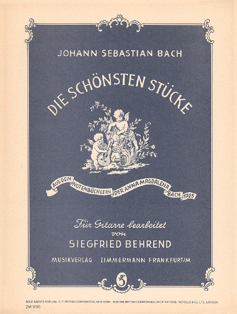 Die schönsten Stücke aus dem&nbsp;&nbsp;Notenbüchlein der Anna Magdalena&nbsp;&nbsp;Bach für Gitarre