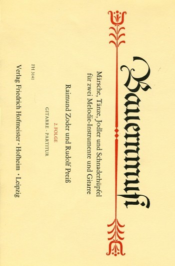 Bauernmusi Folge 2  für 2 Melodieinstrumente und Gitarre  Partitur