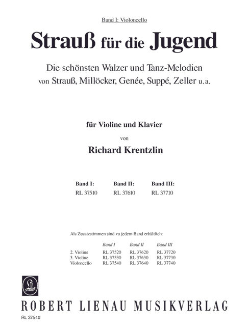 Strauss für die Jugend Band 1&nbsp;&nbsp;Violoncello solo&nbsp;&nbsp;