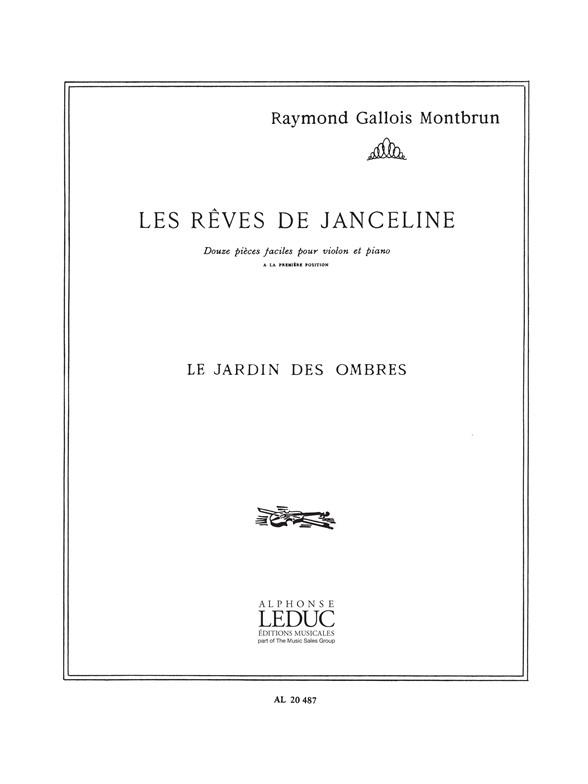 LES REVES DE JANCELINE NO.10&nbsp;&nbsp;12 PIECES FACILES POUR&nbsp;&nbsp;VIOLON ET PIANO