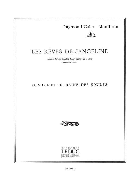 LES REVES DE JANCELINE NO.8&nbsp;&nbsp;12 PIECES FACILES POUR&nbsp;&nbsp;VIOLON ET PIANO