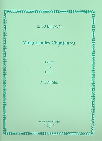 20 études chantantes op.88  pour flûte  