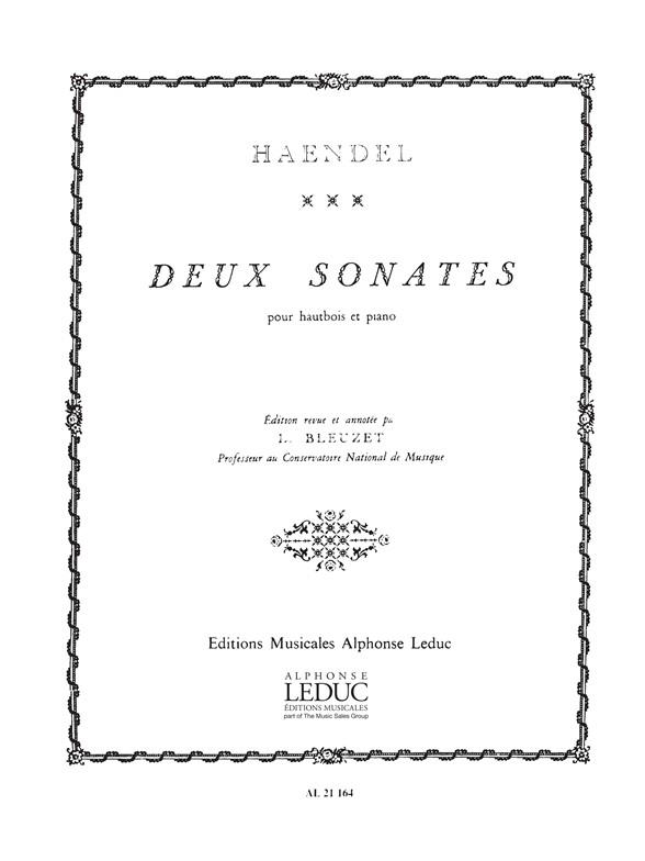 2 sonates pour hautbois et piano    