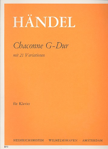 Chaconne G-Dur mit 21 Variationen&nbsp;&nbsp;für Klavier&nbsp;&nbsp;