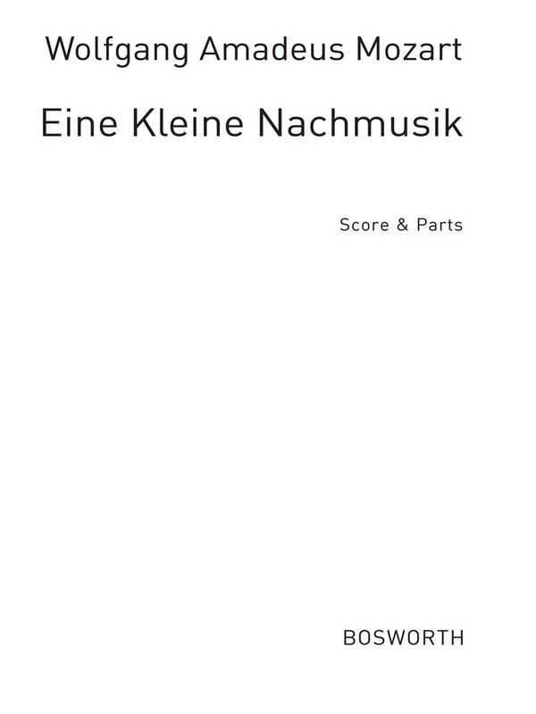 Eine kleine Nachtmusik KV525  Romanze und Menuett für 4 Blockflöten  (SATB), Tamburin ad lib. (Verlagskopie)