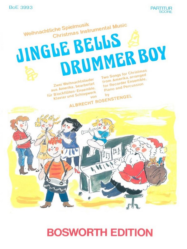 Jingle Bells - The Drummerboy  für Blockflötengruppen mit Schlagwerk  Partitur und Stimmen