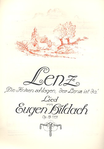 Lenz die finken Schlagen&nbsp;&nbsp;Der Lenz ist da, Op. 19/5 für Gesang&nbsp;&nbsp;und Klavier, tiefe Ausgabe, C-Dur