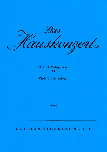 Das Hauskonzert Band 3&nbsp;&nbsp;für Violine und Klavier&nbsp;&nbsp;