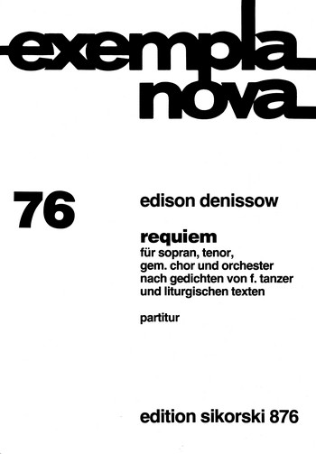 Requiem für Sopran, Tenor,  gem Chor und Orchester  Partitur