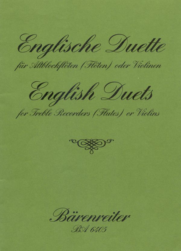 Englische Duette &nbsp;&nbsp;für Altblockfloeten (Fl, Vl)&nbsp;&nbsp;
