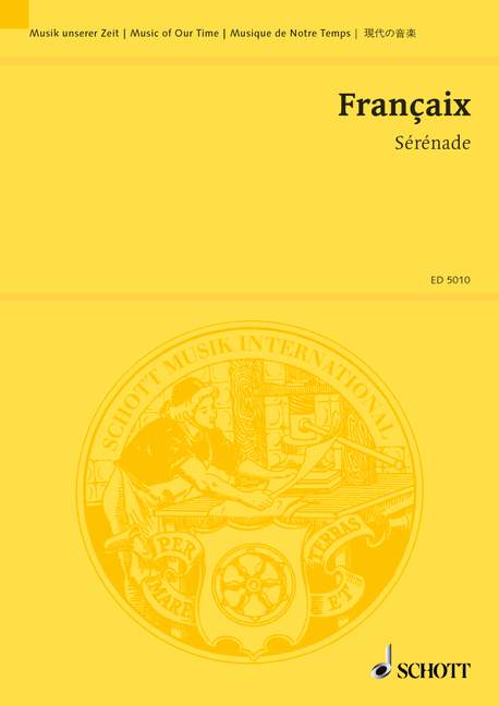 Sérénade  für kleines Orchester  Studienpartitur