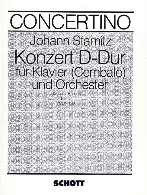 Konzert D-Dur op. 10/1&nbsp;&nbsp;für Klavier (Cembalo) und Orchester&nbsp;&nbsp;Partitur