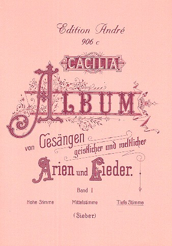 Cäcilia Album Band 1  für Gesang (tief) und Klavier (dt/it)  