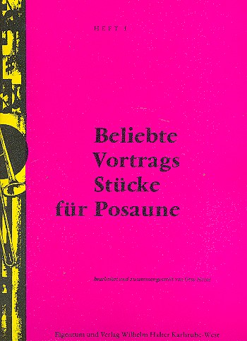 Beliebte Vortragsstücke  für Posaune (und Klavier)  Posaune solo