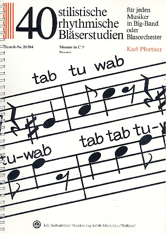 40 stilistische Bläserstudien  für jeden Musiker in Big-Band oder Blasorchester  Posaunen-Stimmen im Bassschlüssel