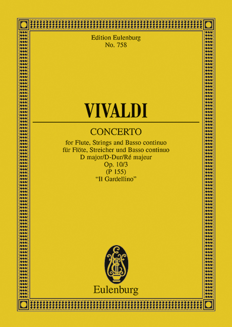 Konzert D-Dur op.10,3&nbsp;&nbsp;für Flöte, Streicher und Bc&nbsp;&nbsp;Studienpartitur