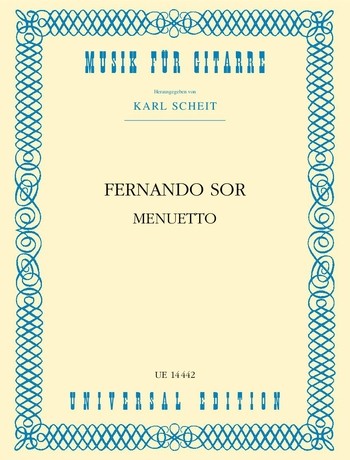 Menuetto aus der Sonate op.25&nbsp;&nbsp;für Gitarre&nbsp;&nbsp;