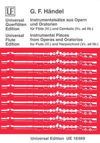 Instrumentalsätze aus Opern und Oratorein&nbsp;&nbsp;für Flöte (Violine) und Cembalo&nbsp;&nbsp;