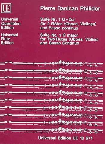 Suite G-Dur Nr.1 für 2 Flöten  (Oboen, Violinen) und Bc  