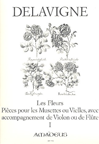 Les Fleurs op.4 Band 1  für 2 Blockflöten, (Flöten, Oboen, Violinen)  Spielpartitur