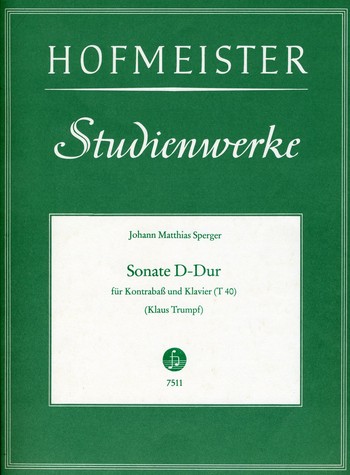 Sonate D-Dur  für Kontrabass und Klavier  
