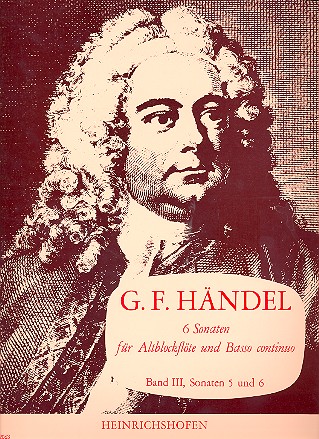 6 Sonaten Band 3 (Nr.5-6)   für Altblockflöte und Bc  