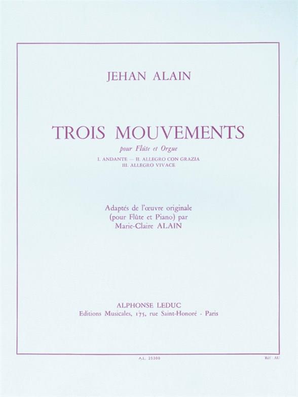 3 mouvements  pour flute et orgue  