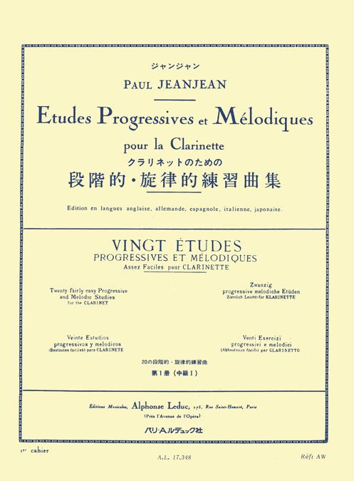 Études progressives et mélodiques vol.1  pour clarinette  
