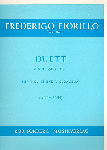 Duett C-Dur op.31,1 für  Violine und Violoncello  